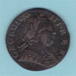 1775 HalfPenny, Triumpho counterfeit, gVF
