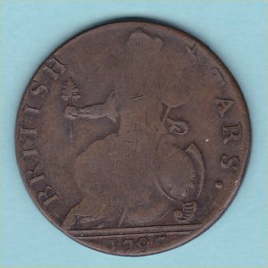 1797 HalfPenny, counterfeit, gFine Reverse
