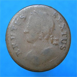 1775 HalfPenny, Brutus Sextus Evasion, aVF