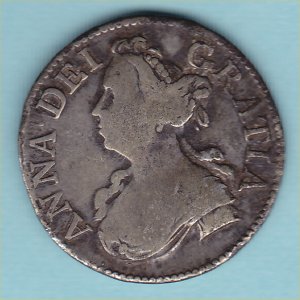1702 Shilling, counterfeit, VF