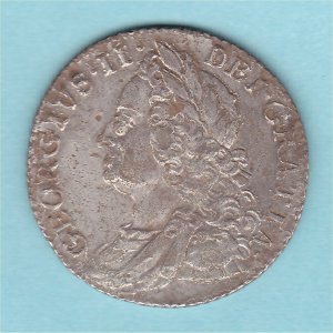 1750 Shilling, wide 0, counterfeit, gVF