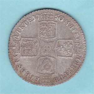 1750 Shilling, wide 0, counterfeit, gVF Reverse