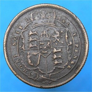1816 Shilling, counterfeit, VF Reverse