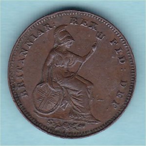 1827 (b) Third Farthing, George IV, VF Reverse