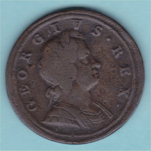 1722 HalfPenny, A for V, Fair