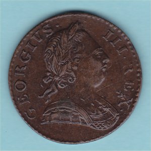 1774 HalfPenny, bargain aUnc