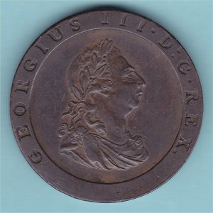 1797 Cartwheel Penny, George III, EF