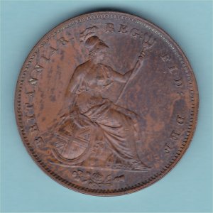 1855 Penny OT, Victoria,  EF+ Reverse