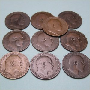 Huge Penny Group, thirty six coins around F.