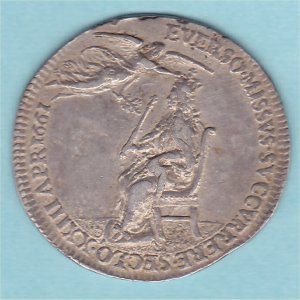 1661 Coronation Medal, VF Reverse