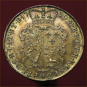 1739 Two Guinea, George II, GEF Reverse