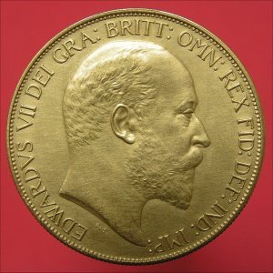 1902 Five Pounds, Edward VII, Unc