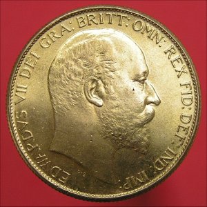 1902 Two Pounds, Edward VII, aUnc