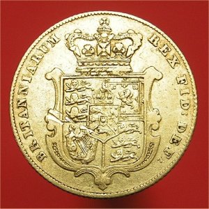 1830 Sovereign, George IV, Fine Reverse