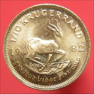 1982 SA 1/10 Tenth Krugerrand Reverse