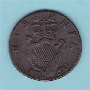 1760 Farthing, George II, VF Reverse