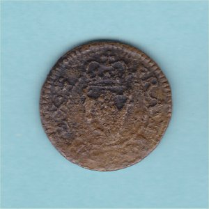 1660 Armstrong Farthing, Charles II, VF Reverse