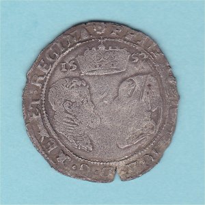 1557 Groat, Philip and Mary, VF