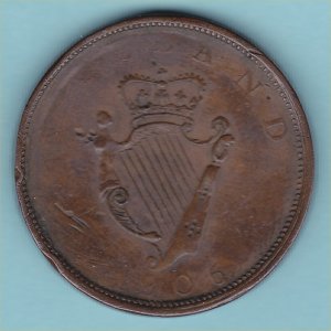 1806 Penny Token, St Patrick, F