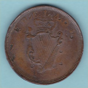 1806 Penny Token, St Patrick, F Reverse