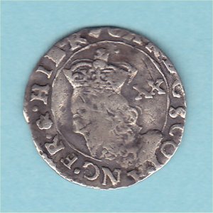 Scottish Twenty Pence, Falconers, Charles I, Fusil, Fine