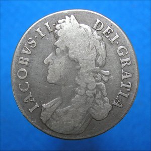 1687 Crown, James II, Fine 