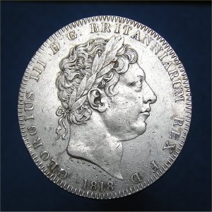 1818 Crown LVIII, George III, aEF