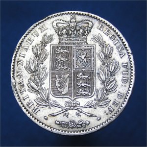 1847 Crown, Victoria, VF Reverse