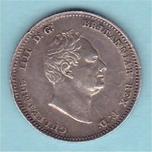1836 Currency Groat, William IV, VF