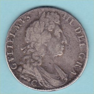 1697C HalfCrown, William III aF