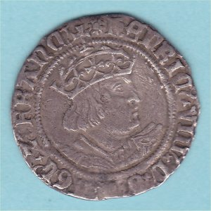 Henry VIII Groat, S2337D VF