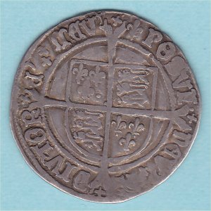 Henry VIII Groat, Lis, S2337E, bold gFine Reverse