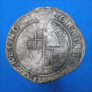 1635 HalfCrown, Charles I Type 3b S2774 Fine Reverse