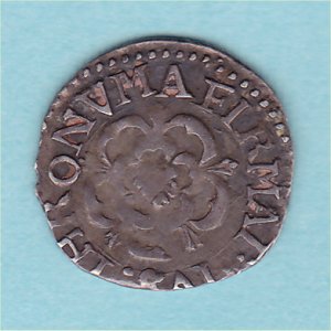 Charles I Penny, Two Pellets S2838 aVF Reverse