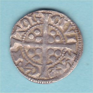 Edward I (b) Penny, S1419 Canterbury, VF Reverse