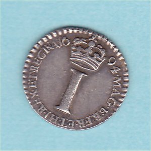 1694 Maundy Penny, William and Mary, EF Reverse