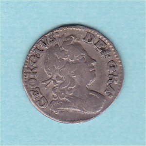 1723 Maundy Penny, George I, aVF
