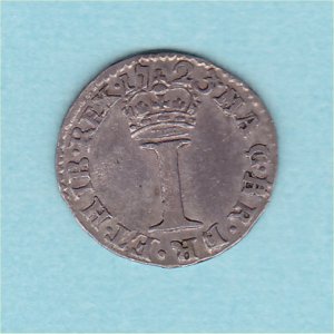 1723 Maundy Penny, George I, aVF Reverse