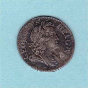 1725 Maundy Penny, George I, gVF