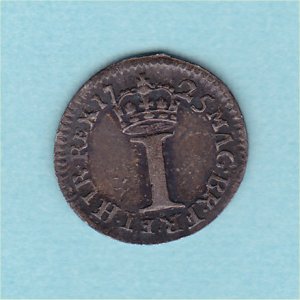 1725 Maundy Penny, George I, gVF Reverse