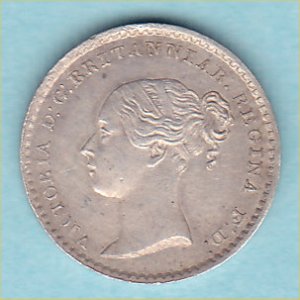 1850 Maundy Penny, Victoria, EF