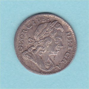1717 Maundy Twopence, George I, EF