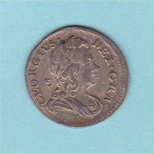 1726 Maundy Twopence, George I, VF+