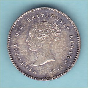 1863 Maundy Twopence, Victoria, VF+