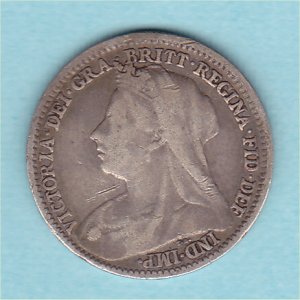 1896 Currency Threepence, Victoria, �1