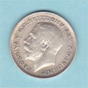 1912 Currency Threepence, George V, aVF