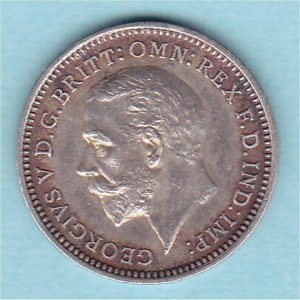 1927 Currency Threepence, George V, Rare Proof