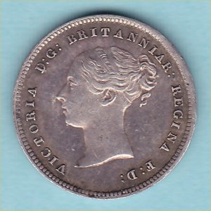 1844 Maundy Fourpence, Victoria, EF