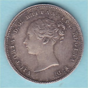 1874 Maundy Fourpence, Victoria, aEF