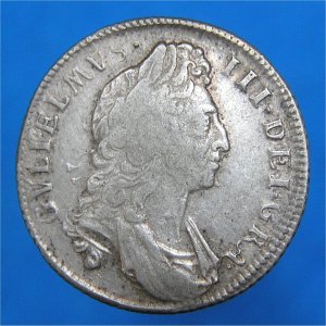 1696 Shilling, William III VF+